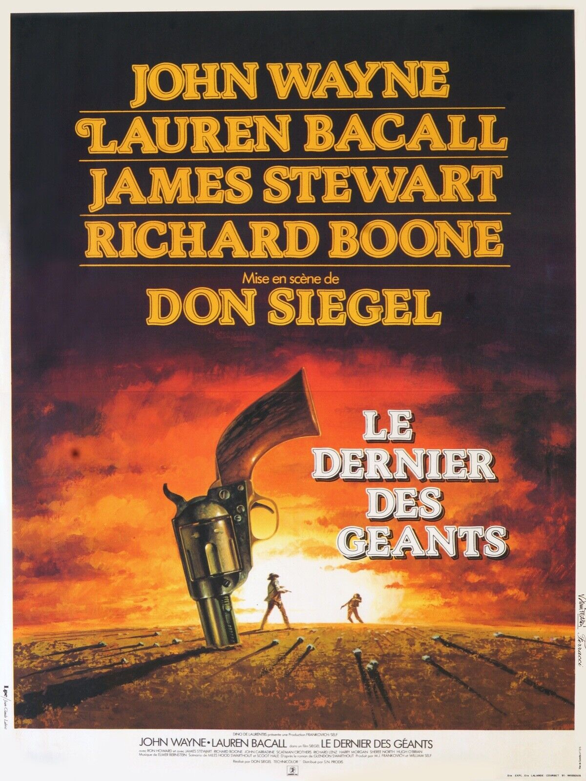 LA DERNIER DES GEANTS, JOHN WAYNE, AFFICHE VINTAGE MOVIE POSTER HQ