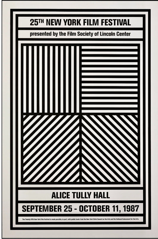 25TH NEW YORK FILM FESTIVAL, ALICE TULLY HALL, 1987, REPRO MOVIE POSTER, VINTAGE, HQ