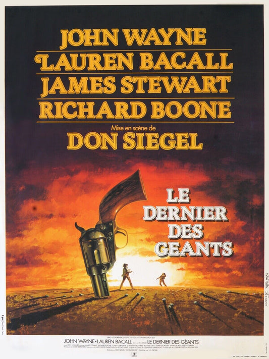 LA DERNIER DES GEANTS, JOHN WAYNE,  AFFICHE VINTAGE MOVIE POSTER HQ