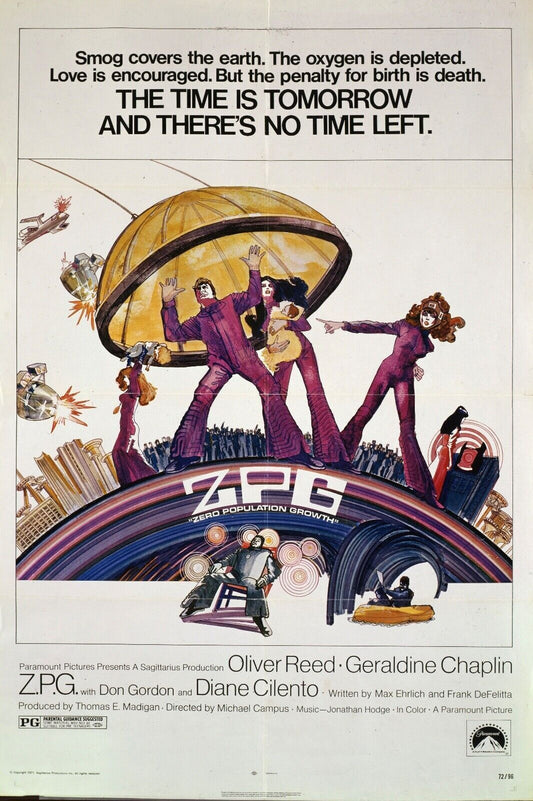 ZPG, OLIVER REED, 1972, repro affiche cinéma VINTAGE HQ