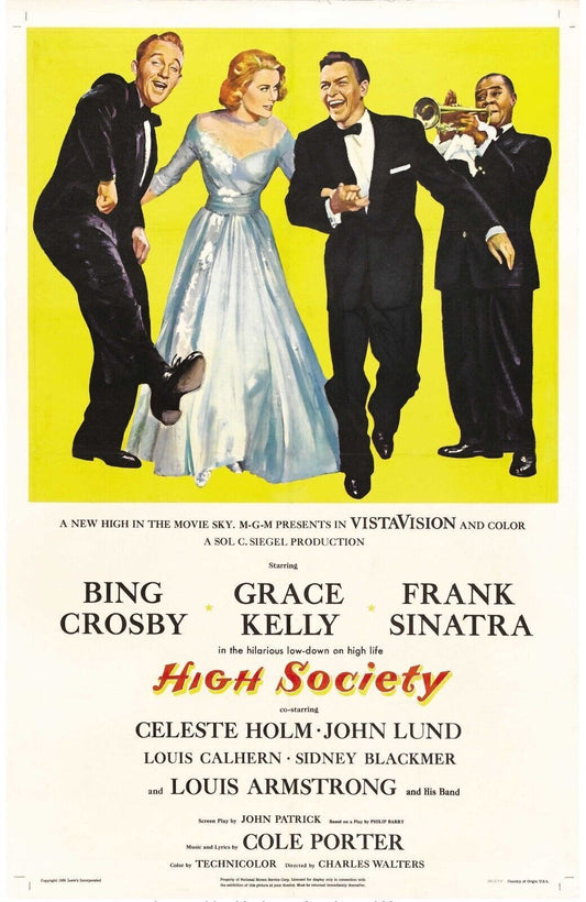 HAUTE SOCIÉTÉ, GRACE KELLY, 1956, REPRO MOVIE POSTER, VINTAGE, HQ