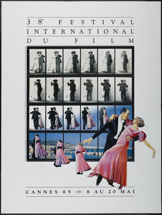 38 EME FESTIVAL DE CANNES, REPRO AFFICHE FESTIVAL VINTAGE, HQ