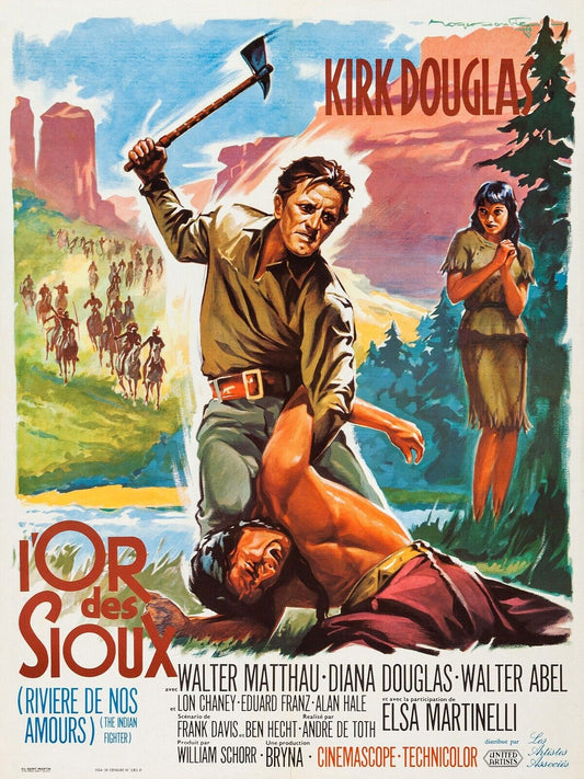 L'OR DES SIOUX, KIRK DOUGLAS, MOVIE POSTER HQ