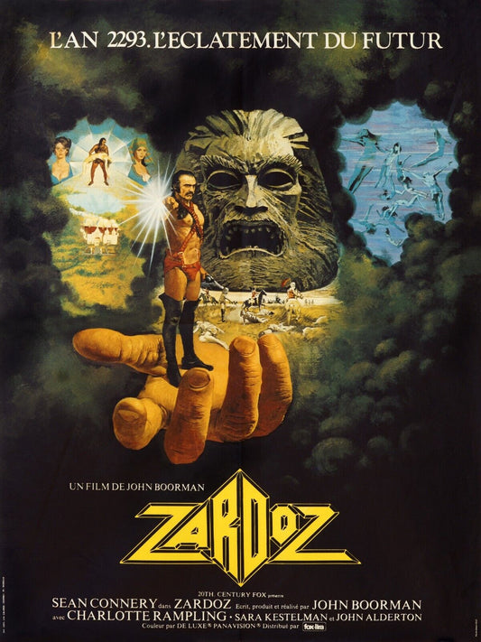 ZARDOZ, JOHN BOORMAN, SEAN CONNERY, 1974, REPRO AFFICHE CINEMA VINTAGE HQ