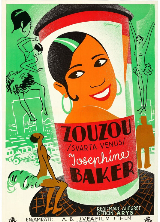 ZOUZOU, 1934 Repro Affiche de Cinema, JOSEPHINE BAKER, HQ