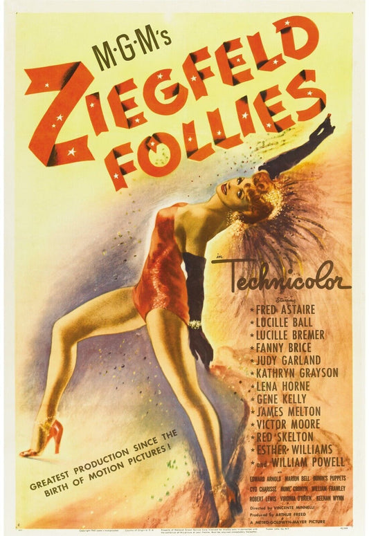 ZIEGFELD FOLLIES, FRED ASTAIRE, 1945, repro affiche cinéma, HQ